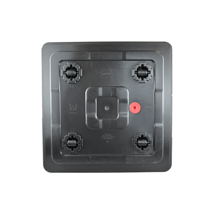 EDA Jardinière rectangulaire Carel 80 cm avec roues - 63 L - Double paroi - Noir mat