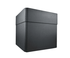 EDA Carel Jardinière carrée 40 cm à roulettes - 26 L - Double paroi - Noir mat