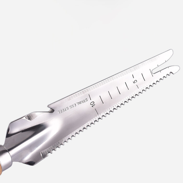 Dutchlander Weed & ; Dandelion Cutter - Acier inoxydable avec manche en bois