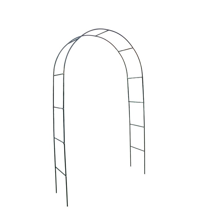 Esschert Design Arc de cercle en métal peint par poudrage en vert 240 x 145 x 38 cm