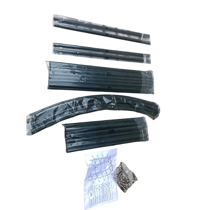 Esschert Design Arc de cercle en métal peint par poudrage en vert 240 x 145 x 38 cm