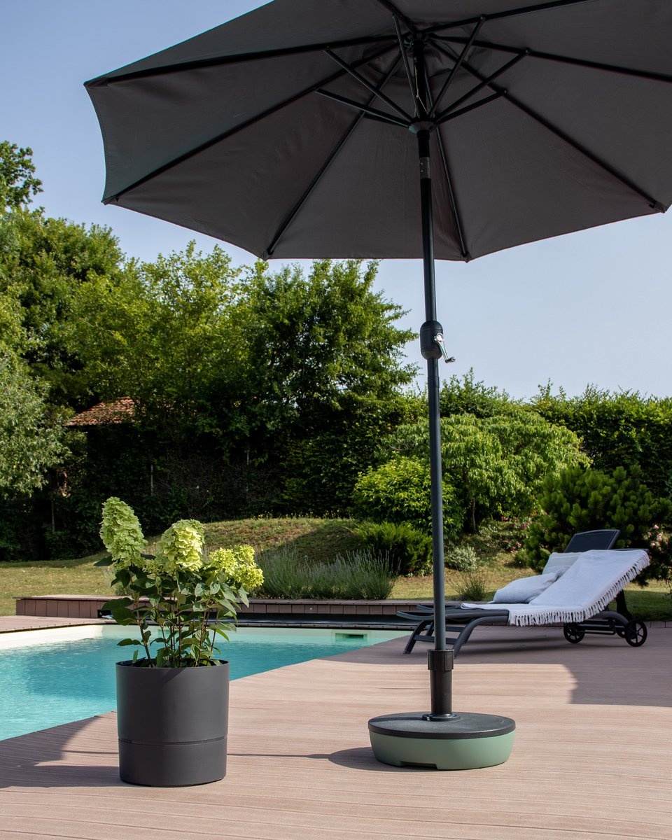 EDA EDA Base de parasol remplissable max 32 kg - Gris/Anthracite - Ø50 cm