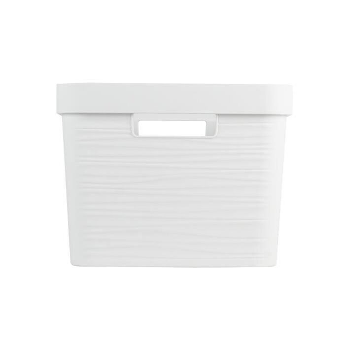 Caisse de rangement en plastique Eda STONE DECOR - 18 L blanc