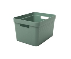 Eda kunststof STONE DECOR opbergkrat - 18 L groen