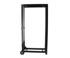 Esschert design Houtopslag met wielen L Staal Zwart