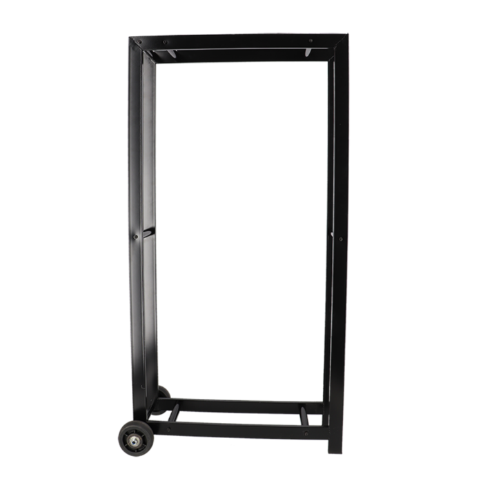 Esschert design Rangement en bois à roulettes L Acier Noir