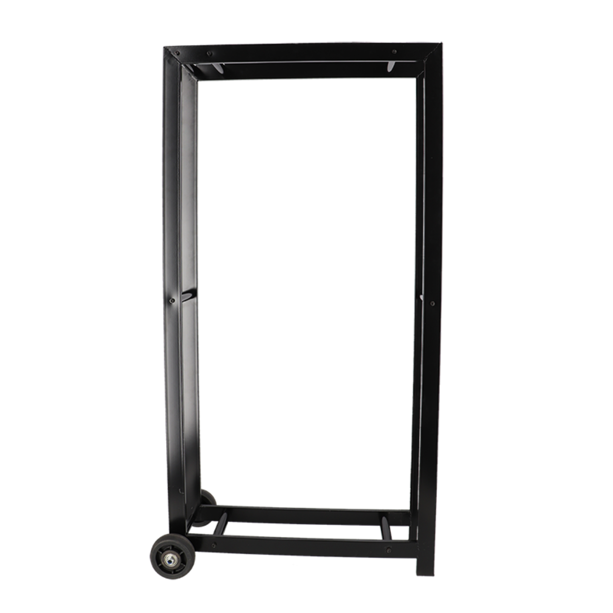 Esschert design Holzlager mit Rädern L Stahl Schwarz