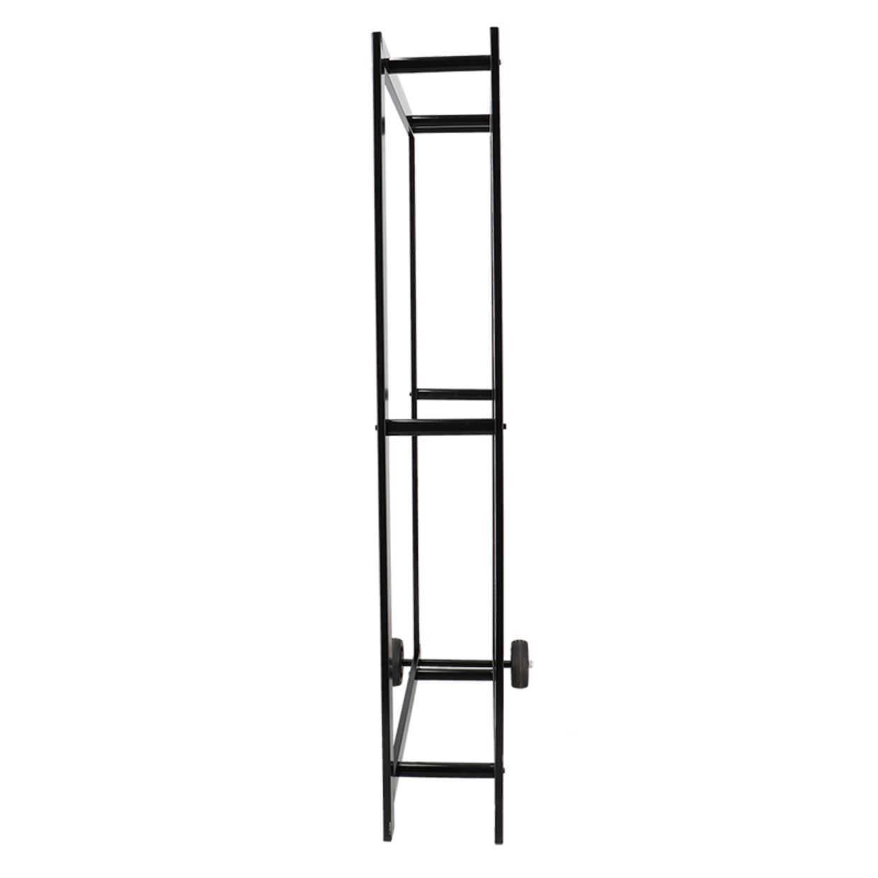 Esschert design Holzlager mit Rädern L Stahl Schwarz