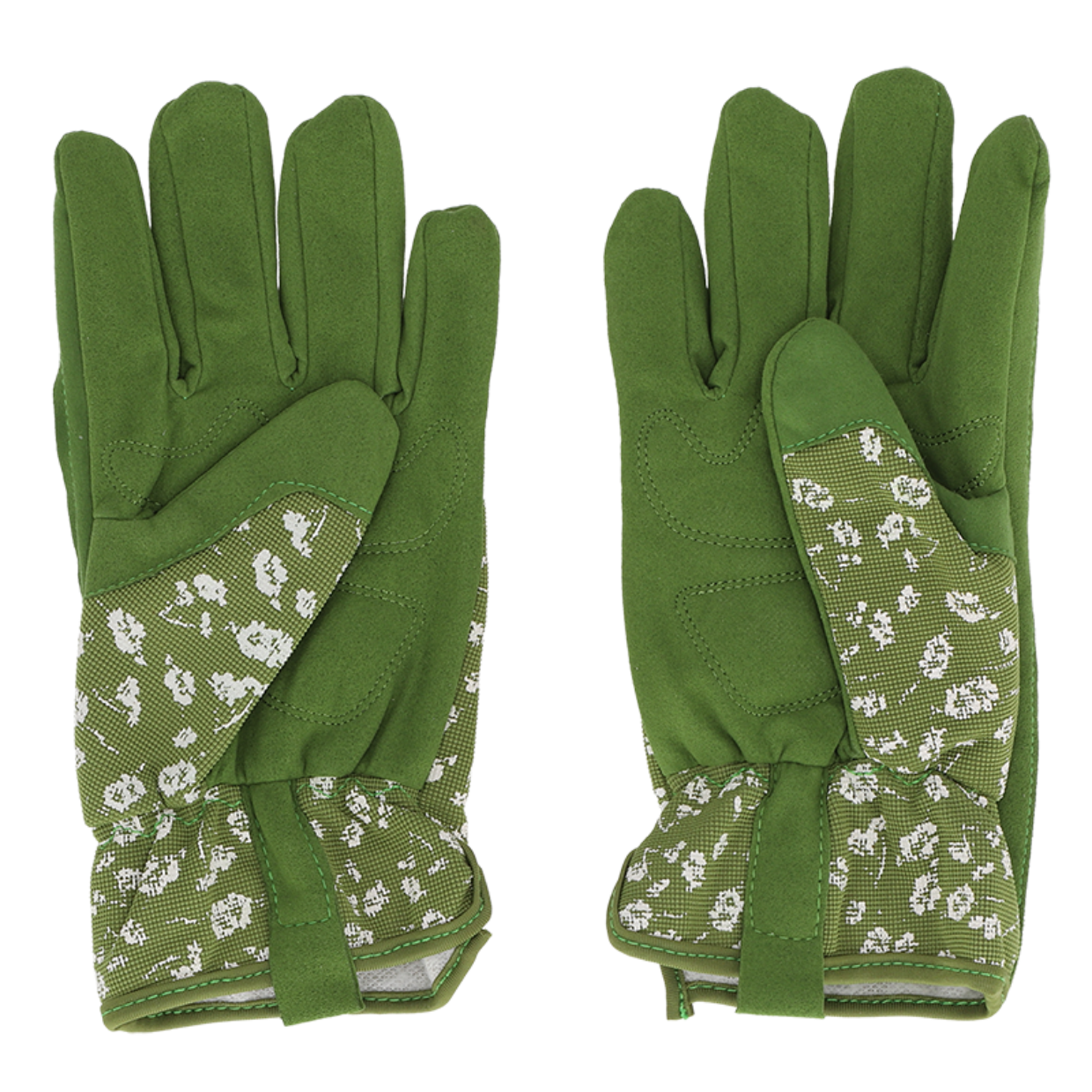 Gants de Jardinage pour Femme – Vert avec Motif Floral – Taille M