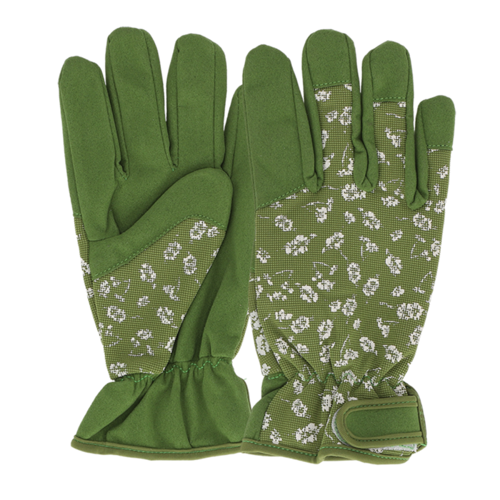 Gants de jardinage Vert avec motif Taille S Fermeture velcro