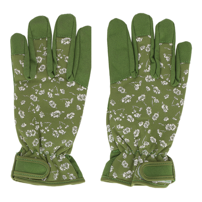 Gants de jardinage Vert avec motif Taille S Fermeture velcro