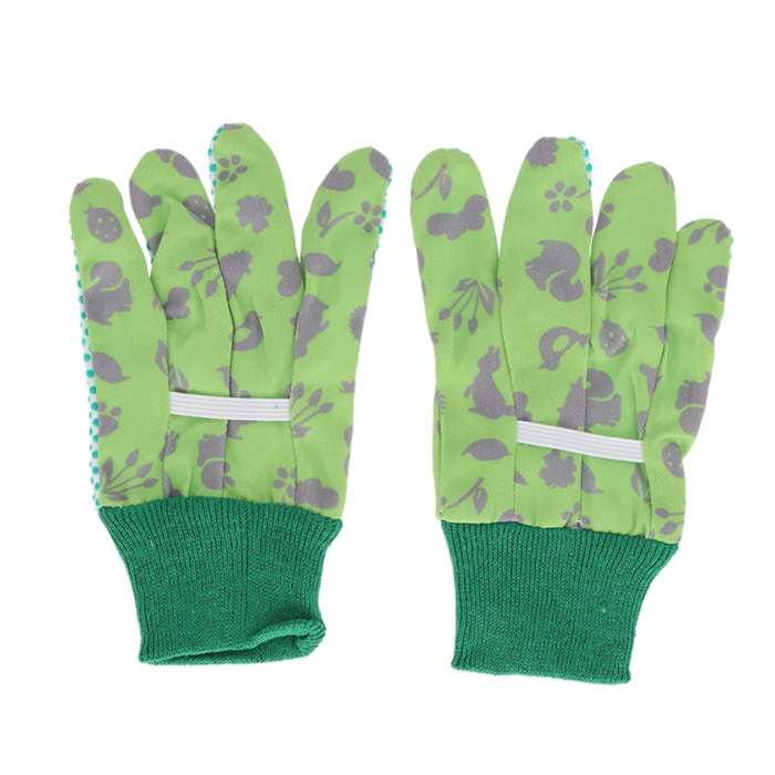 Kinderhandschuhe Grün - Kids in the Garden - Mit PVC-Griff & elastische Stulpen