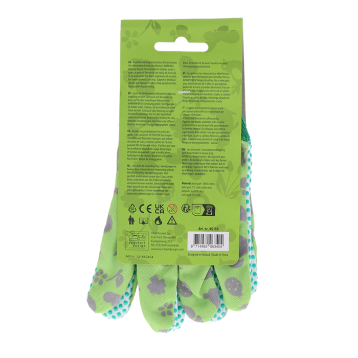 Kinderhandschuhe Grün - Kids in the Garden - Mit PVC-Griff & elastische Stulpen