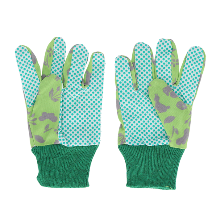 Kinderhandschoenen Groen – Kids in the Garden – Met PVC grip & elastische boorden