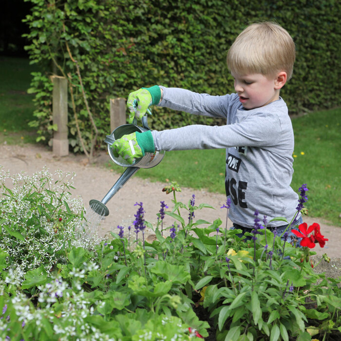 Kinderhandschoenen Groen – Kids in the Garden – Met PVC grip & elastische boorden