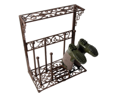 Esschert Design Porte-bottes classique en fonte pour 4 paires