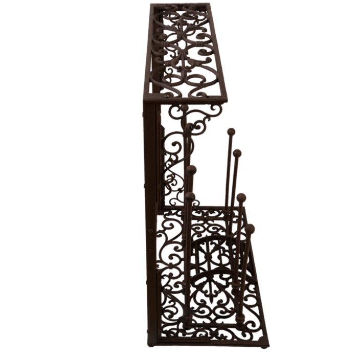 Esschert Design Porte-bottes classique en fonte pour 4 paires