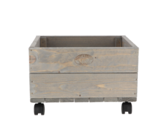 EDA Esschert Design - Houtenplantenbak - op wielen - 39x36x25cm