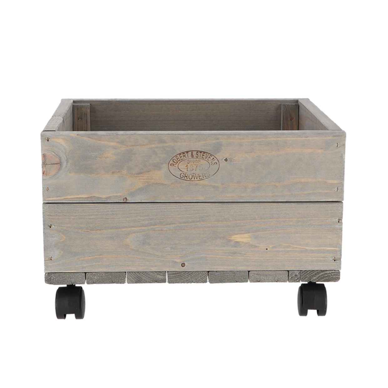 EDA Esschert Design - Houtenplantenbak - op wielen - 39x36x25cm