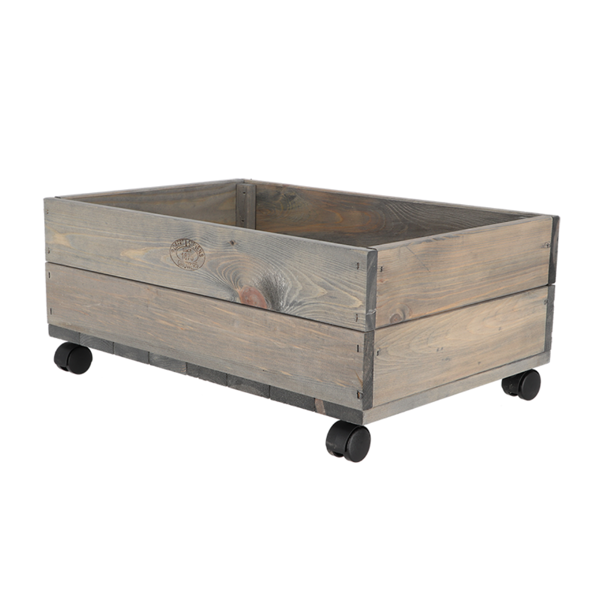 EDA Houtenplantenbak op wielen 59 x 39 x 25 cm