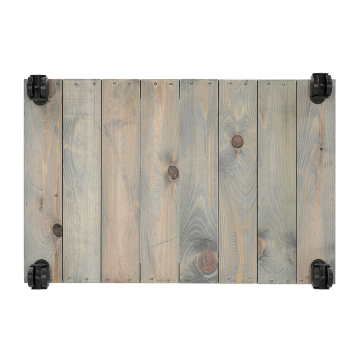 EDA Houtenplantenbak op wielen 59 x 39 x 25 cm