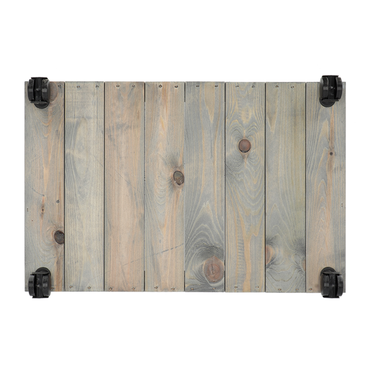 EDA Houtenplantenbak - op wielen - 59 x 39 x 25 cm