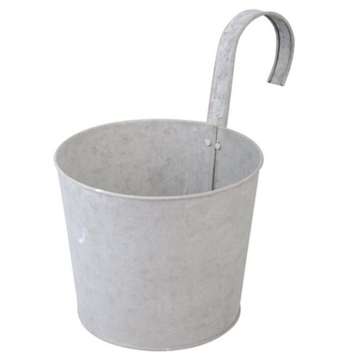 Balkonblumentopf aus Zink mit Haken