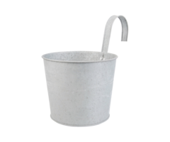 Balkonblumentopf aus Zink mit Haken