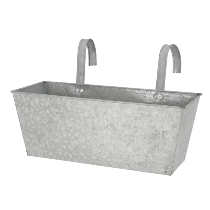 Balkonpflanzer aus Zink mit 2 Haken