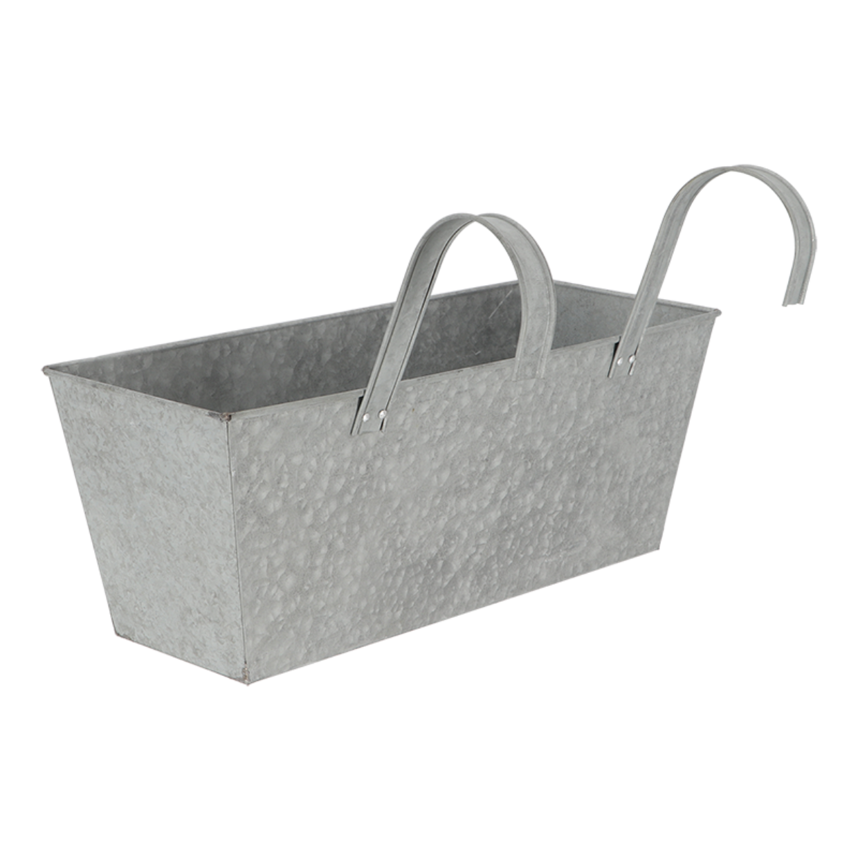 Jardinière de balcon en zinc avec 2 crochets