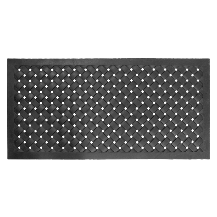 Paillasson en caoutchouc tressé XL 122 x 60 cm