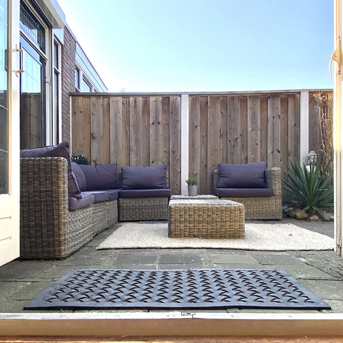 Deurmat rubber gevlochten XL 122 x 60 cm