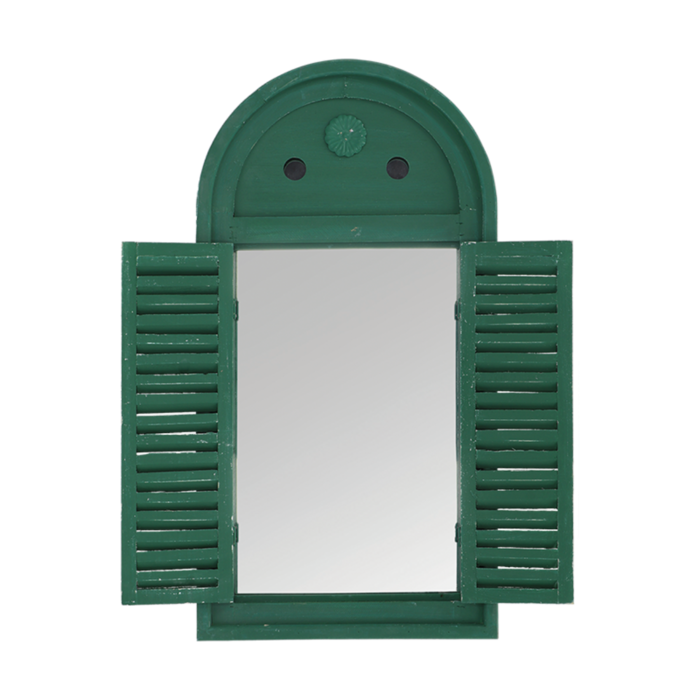 Perel Volets miroir de jardin vieillis - Vert