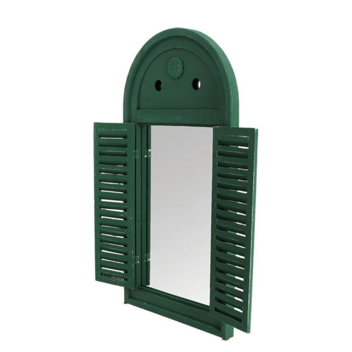 Perel Volets miroir de jardin vieillis - Vert
