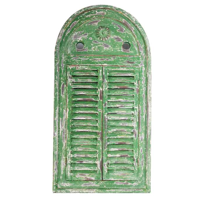 Perel Volets miroir de jardin vieillis - Vert