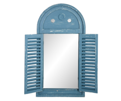 Perel Tuinspiegel luiken verouderd - Blauw