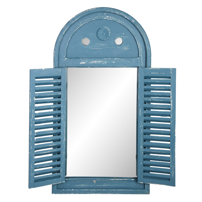 Perel Volets miroir de jardin vieillis - Bleu
