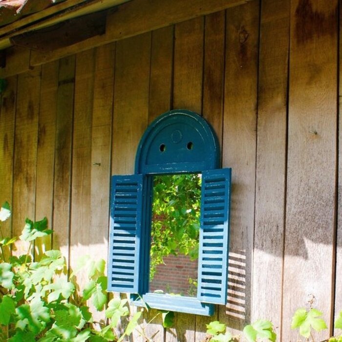 Perel Garten Spiegel Fensterläden im Alter - Blau