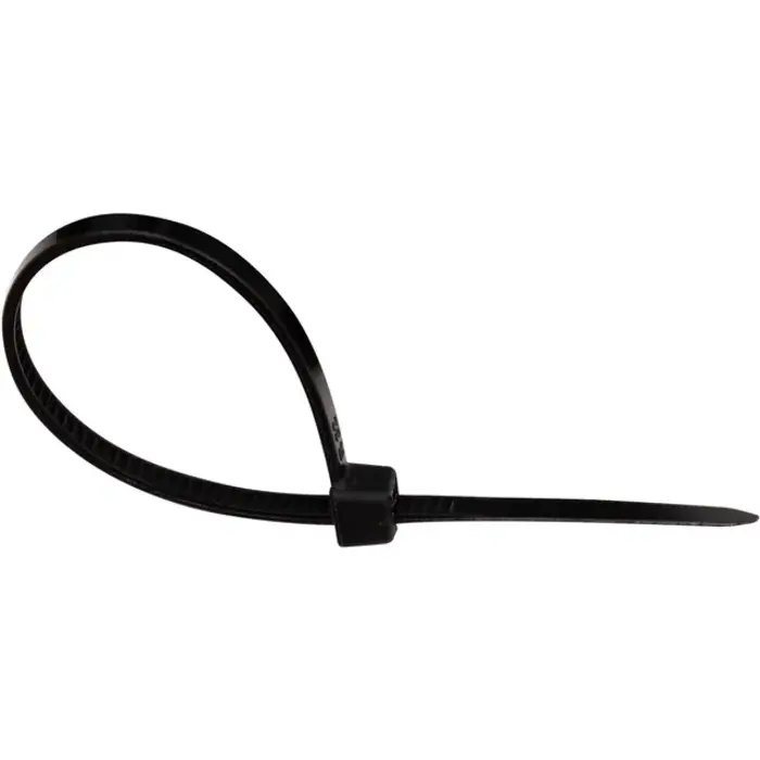 Perel Power Tower Kabelbinders / tiewraps 4,8 x 200 mm nylon 66 zwart per 100 stuks