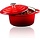 Casserole en fonte Alpina avec couvercle ⌀ 24 cm - Toutes sources de chaleur - Rouge