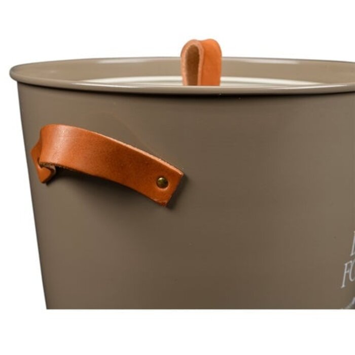 Esschert Design Boîte Burgon & Ball pour nourriture pour oiseaux avec couvercle et cuillère Truffle