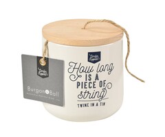 Esschert Design Burgon & Ball Zinnseil mit Holzdeckel Creme weiß