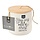 Burgon & Ball Corde en fer blanc avec couvercle en bois Blanc crème