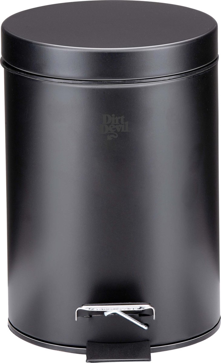 Dirt Devil Pedaalemmer 3 Liter - Prullenbak - RVS - Zwart