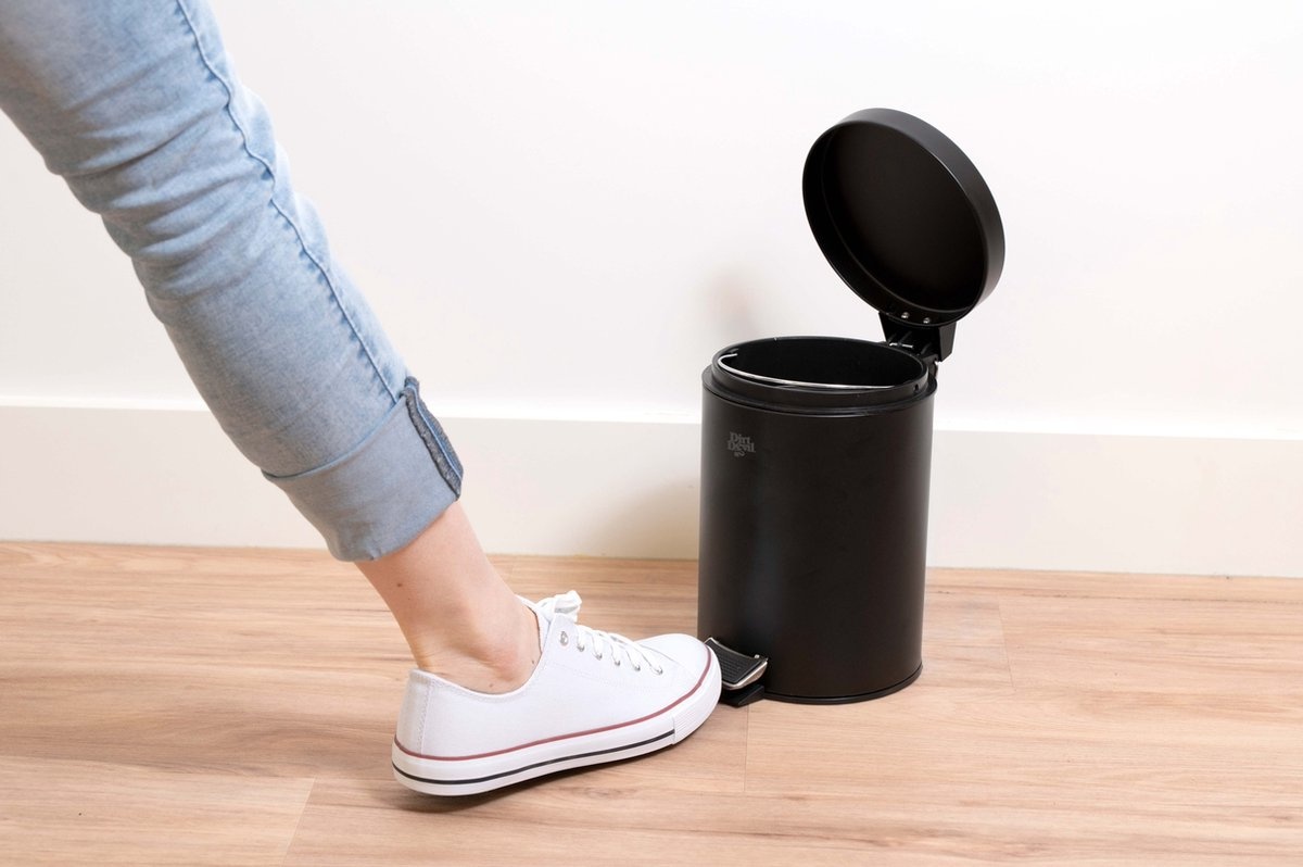 Dirt Devil Pedaalemmer 3 Liter - Prullenbak - RVS - Zwart