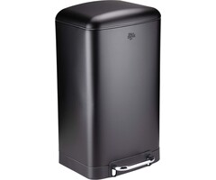 Dirt Devil Pedal bin 30L - Poubelle - acier inoxydable - Noir Soft close