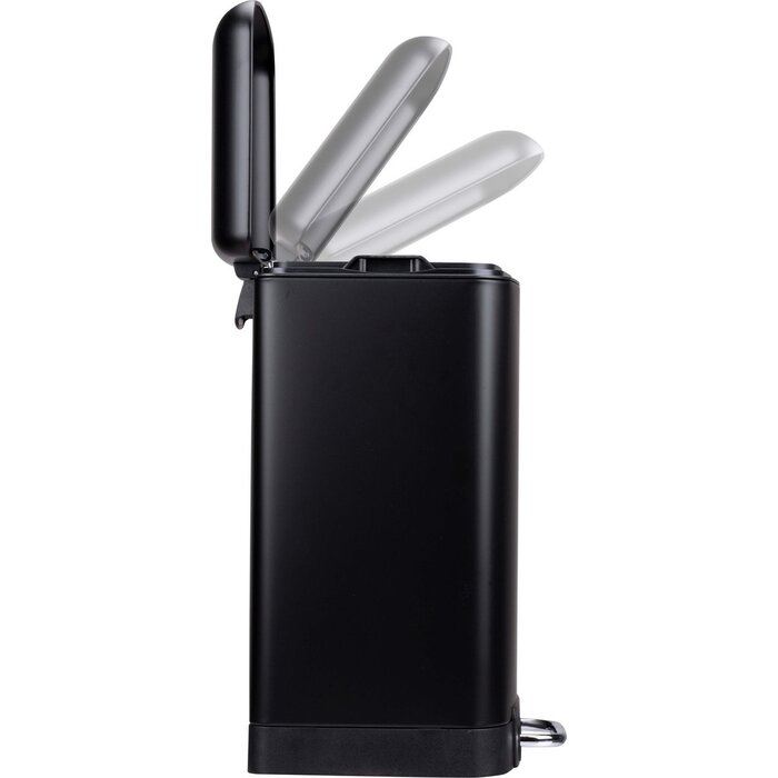 Dirt Devil Pedal bin 30L - Poubelle - acier inoxydable - Noir Soft close