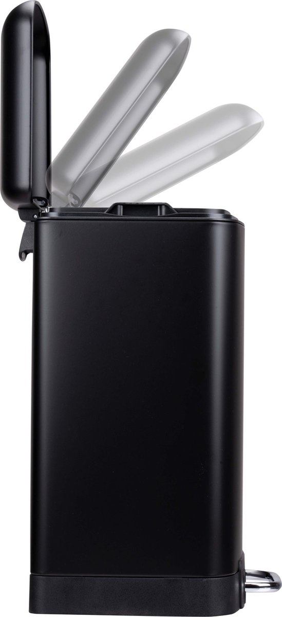 Dirt Devil Pedaalemmer 30L - Prullenbak - RVS - Zwart Soft close