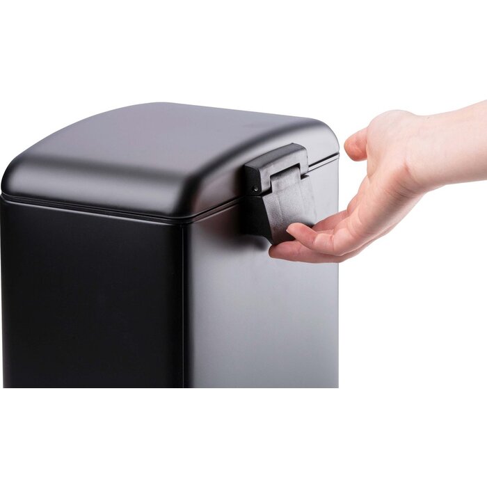 Dirt Devil Pedaalemmer 30L - Prullenbak - RVS - Zwart Soft close