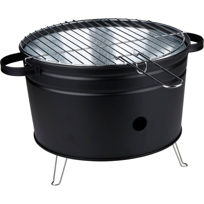 Alpina Tischgrill Holzkohle - 35 cm - Leichtgewicht - Edelstahl
